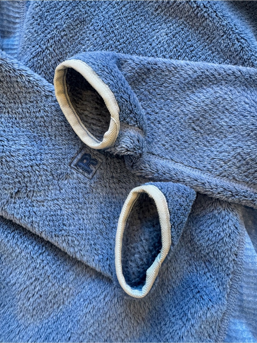 Patagonia vintage women’s R2 fleece lined Jacket small fuzzy full zip light blue - Picture 7 of 7